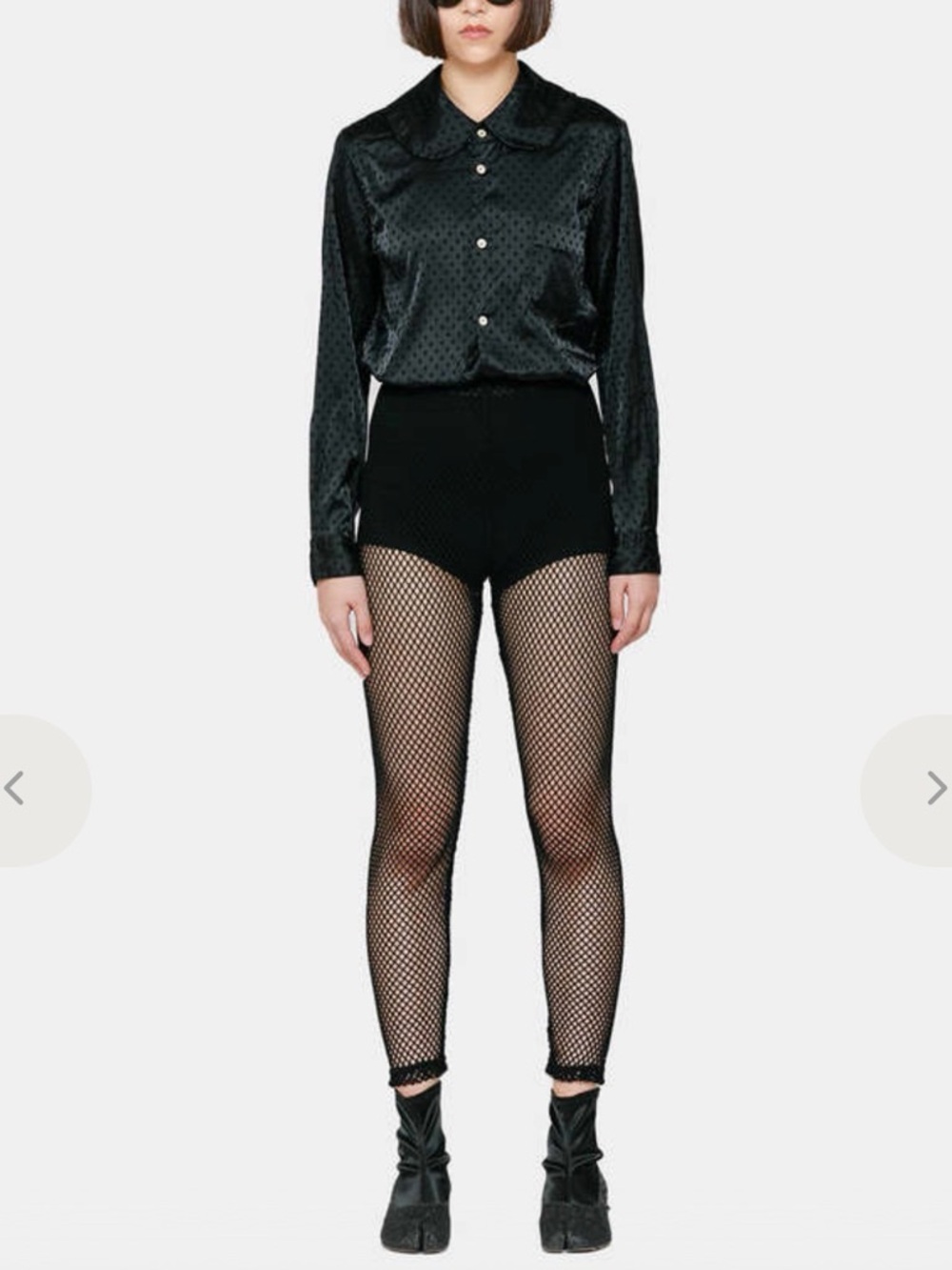 COMME DES GARCONS 2019 Womens Black Fishnet Leggings Size S